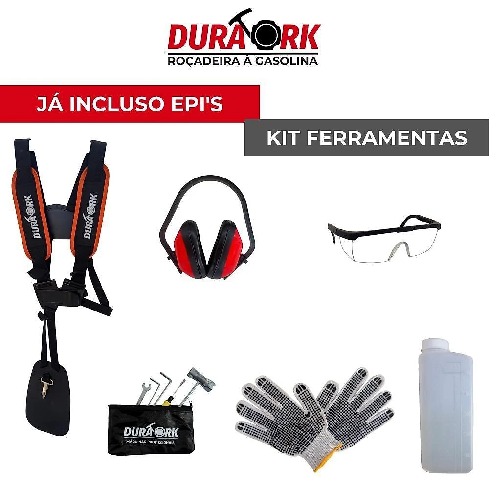 Roçadeira Lateral à Gasolina 5 em 1 DR620H5 Profissional Motor 2 Tempos 62cc 3HP Easy Start Tanque