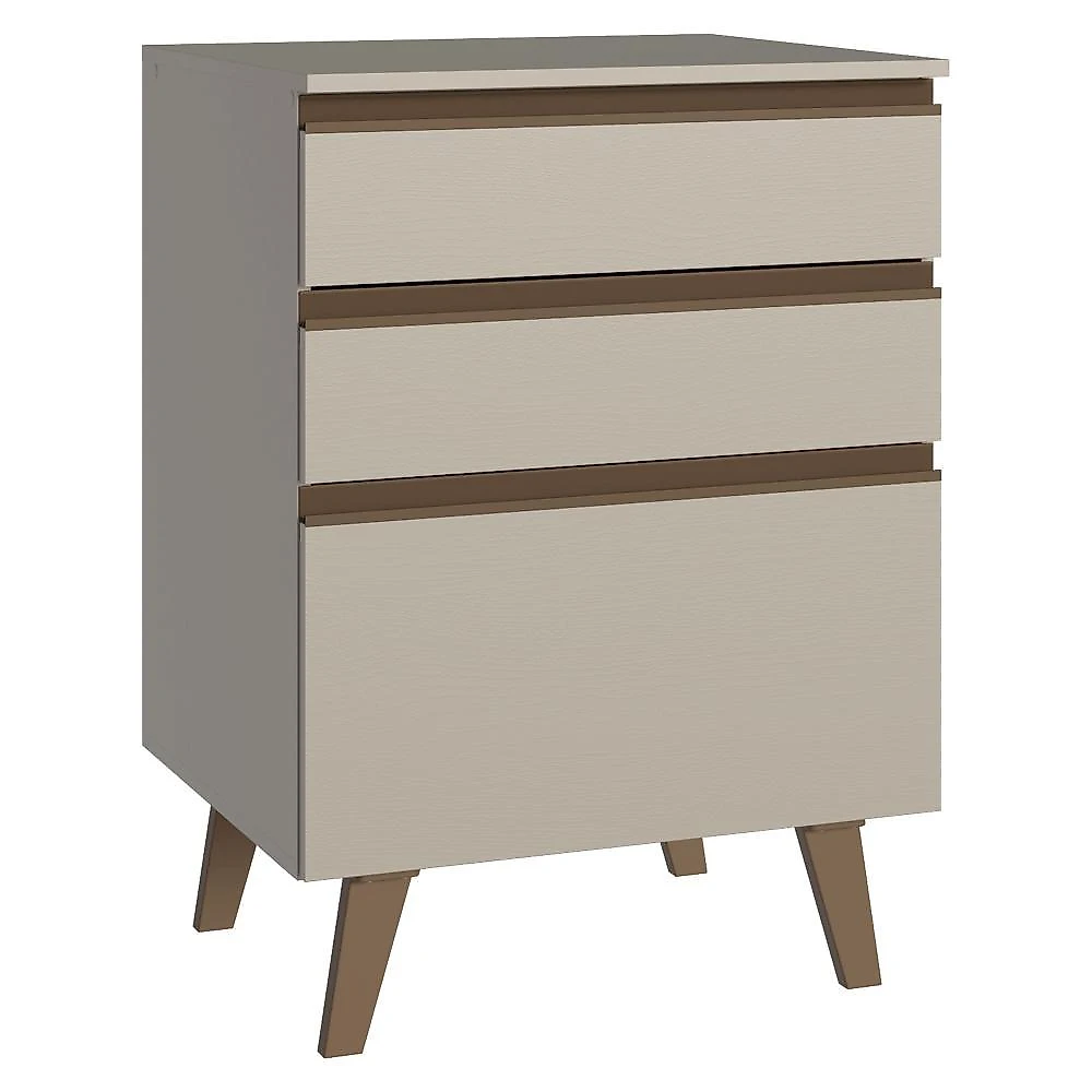 Balcão de cozinha 60 cm 3 gavetas com pés crema nice madesa