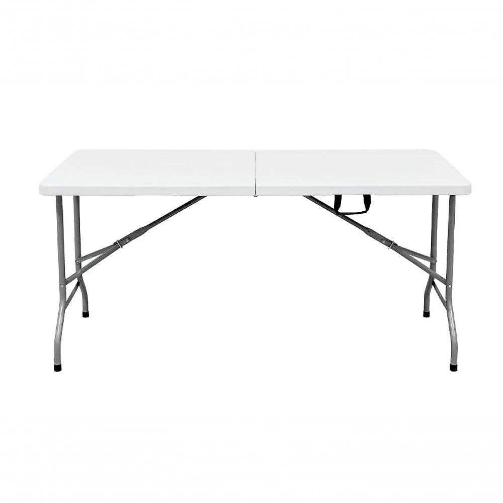 Mesa Dobrável Tipo Maleta Prática E Durável 180x60cm Branca - Waw Design