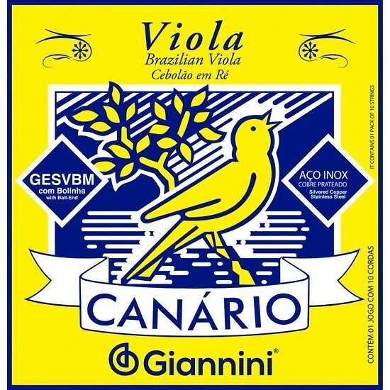 Encordoamento para viola gesvbm aço com bolinha gianinni