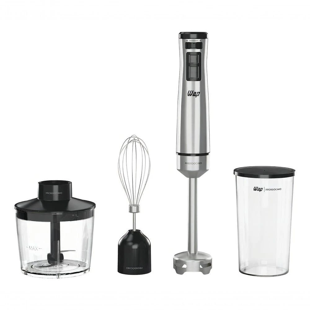 Mixer 3 em 1 WM1 600W 1000W Preto, Cinza com Processador e Batedor 110V