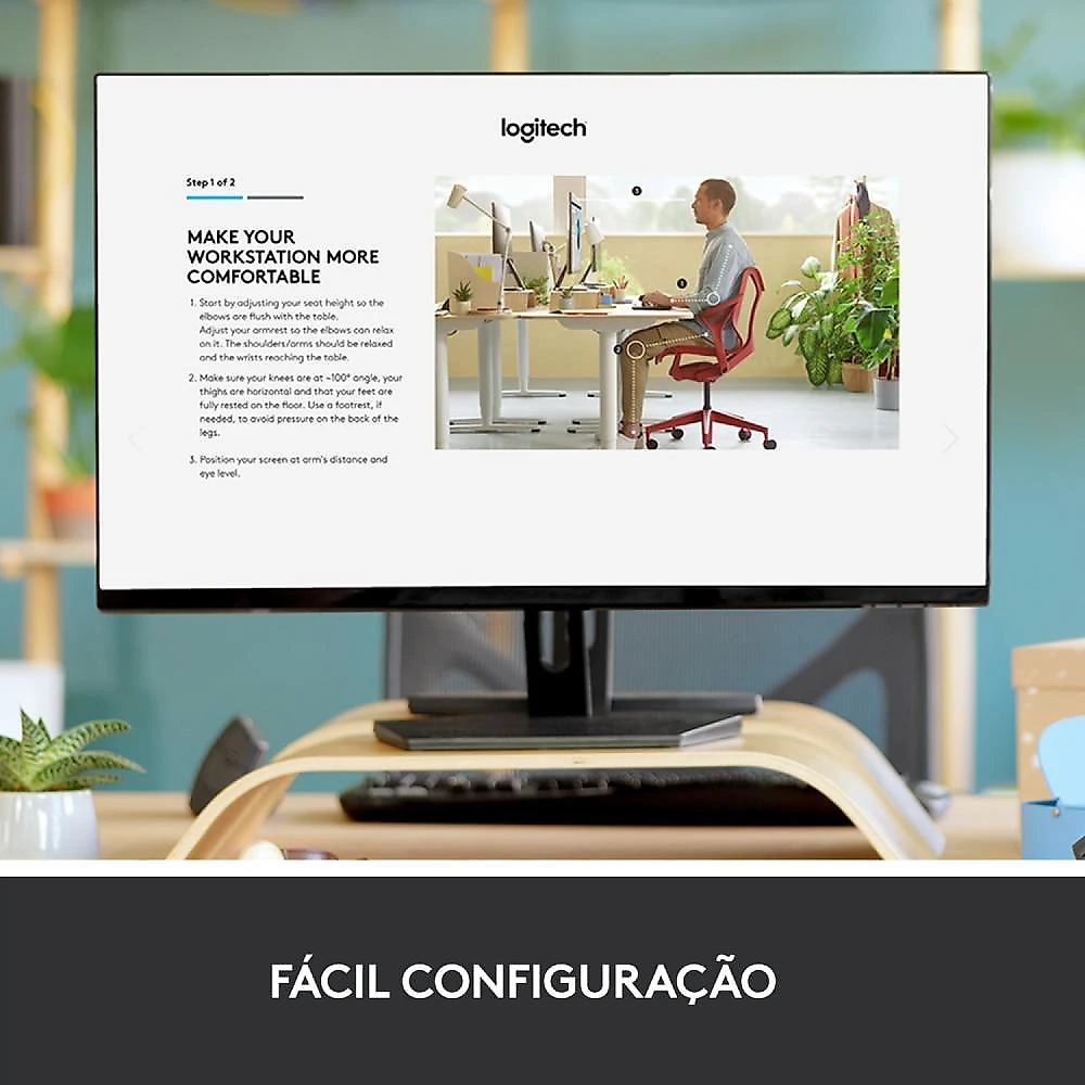 Teclado sem fio Logitech ERGO K860 - Windows e Mac.