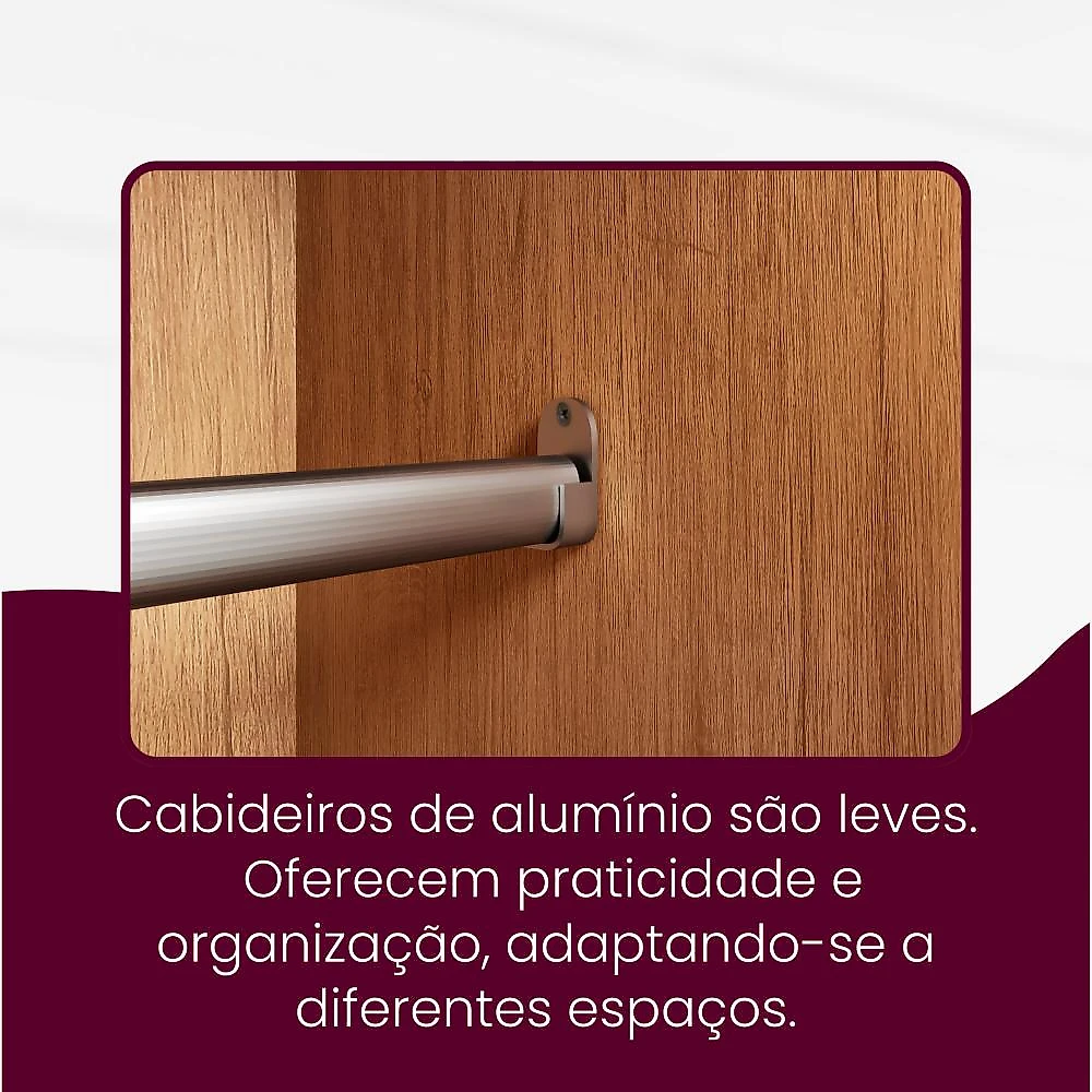 Guarda Roupa Casal 6 Portas 2 Gavetas MDF Veracruz Guarda Roupa Casal 6 Portas 2 Gavetas Veracruz Naturalle/Off White