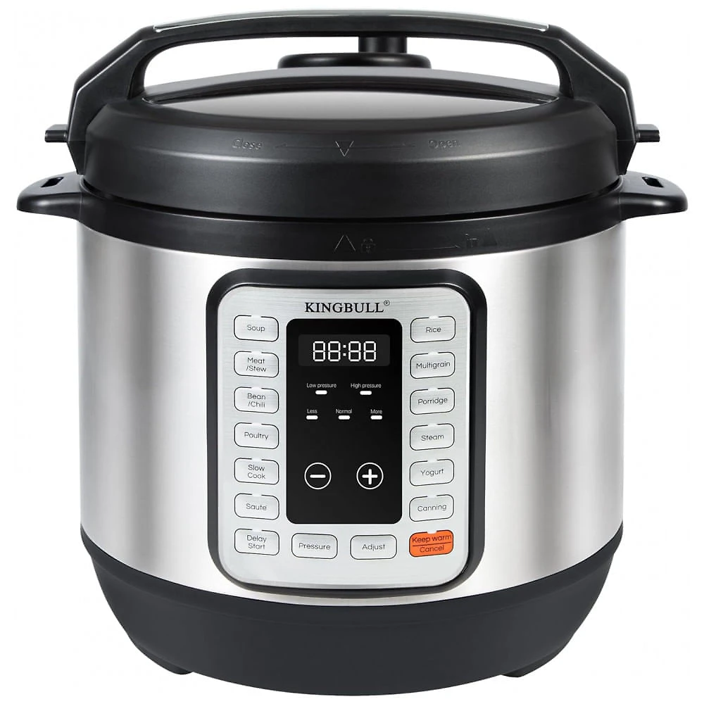 Panela Elétrica de Pressão 12 em 1 KINGBULL, Instantânea, Multiuso Antiaderente, Panela de Arroz, Cozimento Lento, Vaporizador, Refogador