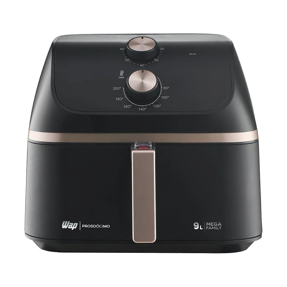 Fritadeira Elétrica Air Fryer WAP Mega 9L 1900W Antiaderente Preto 220V