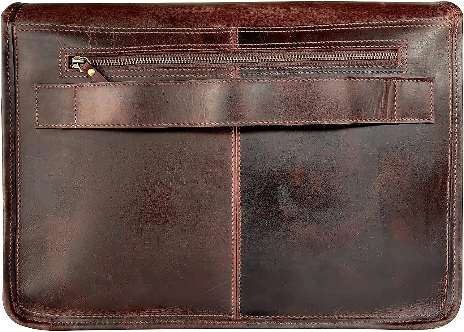 Rustic Town SFR151104ADND BolsaPasta de Couro Genuíno Masculina para Laptop Marrom