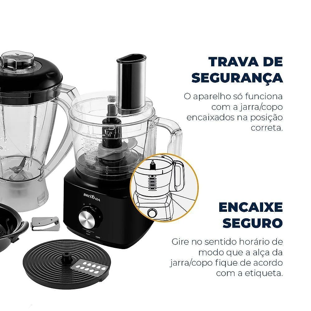 Multiprocessador Britânia 1000W 5 Em 1 All In One BMP900P 110V