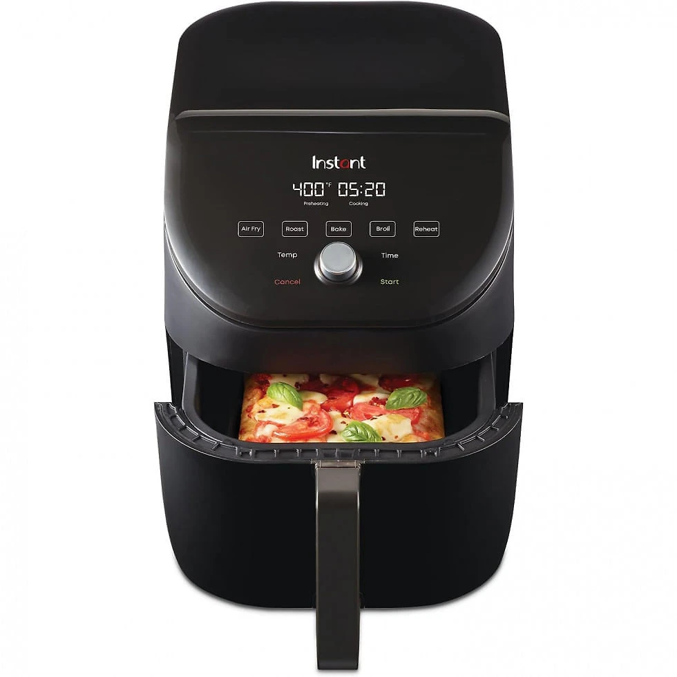 Fritadeira Elétrica AirFryer 6L com Painel Digital e Cesto Antiaderente, 110V, Vortex Slim, Preta