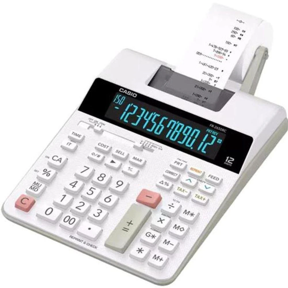 Calculadora Com Bobina Casio Fr2650rc 12 Dígitos Branca