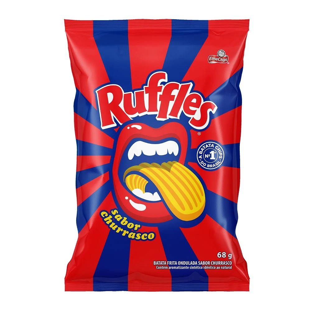 Batata Ruffles Elma Chips Sabor Churrasco 68g