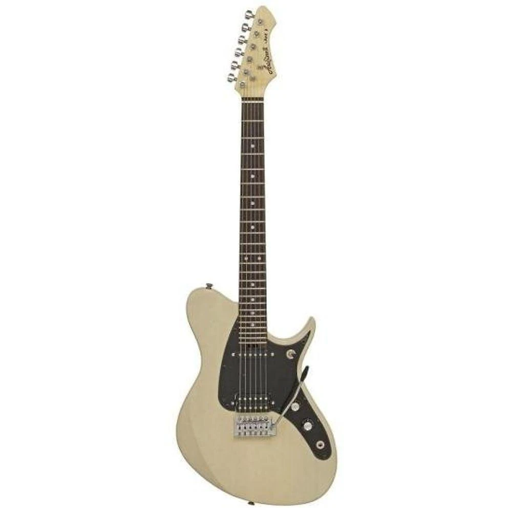 Guitarra Elétrica Aria Pro II J-1 com 24 Trastes e Captadores Alnico-5 See-through Vintage White