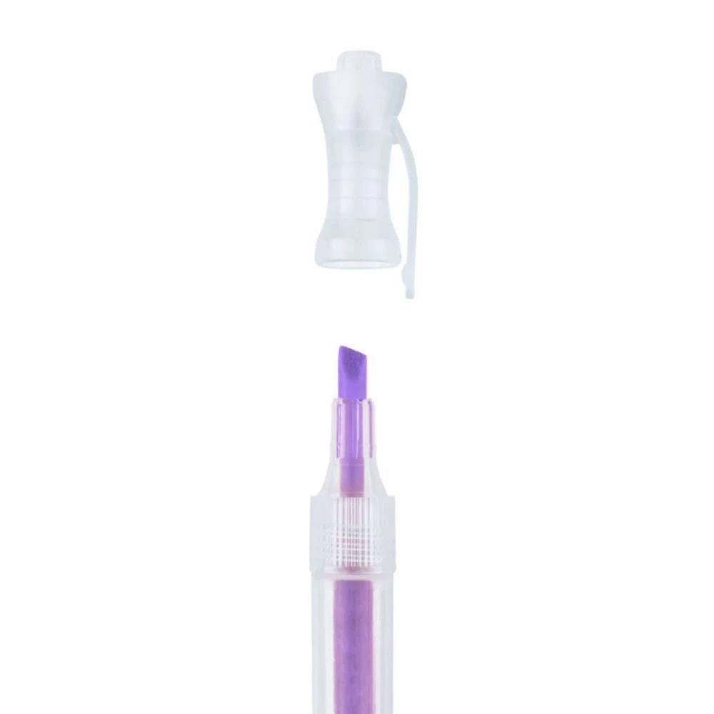 Caneta marca-texto BRW Marca Texto Fluorescente Transparente Ponta Chanfrada Kit 2 Caixas 12