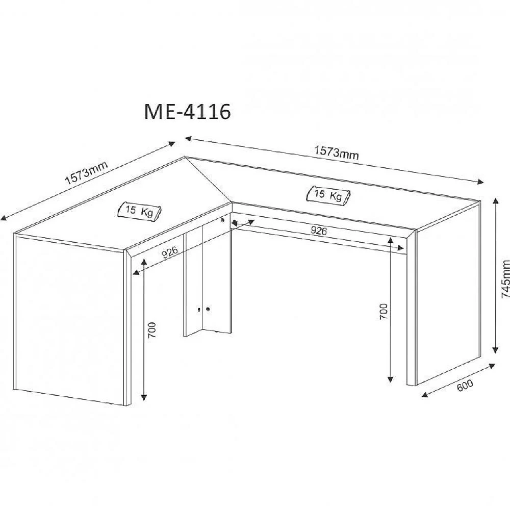 Kit 3 Peças com Mesa para Escritório em L, Estante Livreiro Aberta e Estante com 2 Portas Conjunto Home Office 3 Peças com 1 Mesa para Escritório em L 2 Estantes Espresso Móveis Nogal