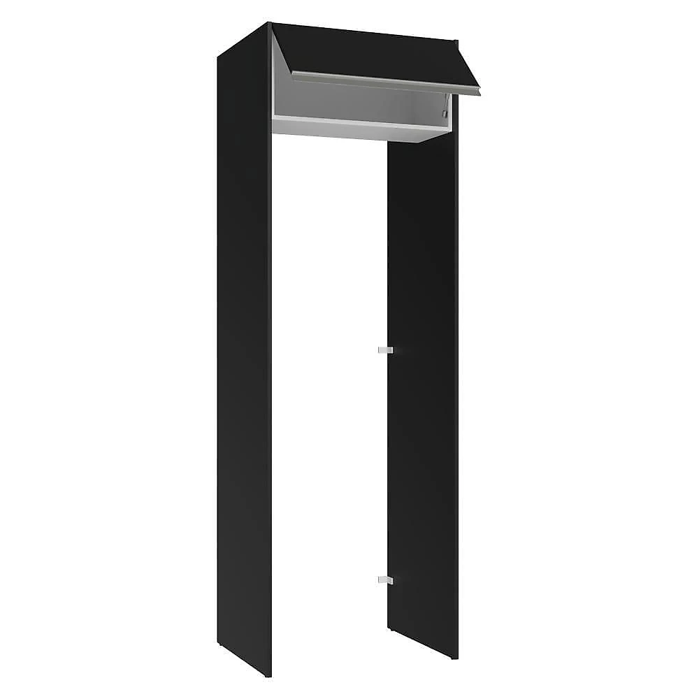 Porta-geladeira 73 Cm 1 Porta Basculante Preto/branco/preto Glamy Madesa Preto/branco/preto