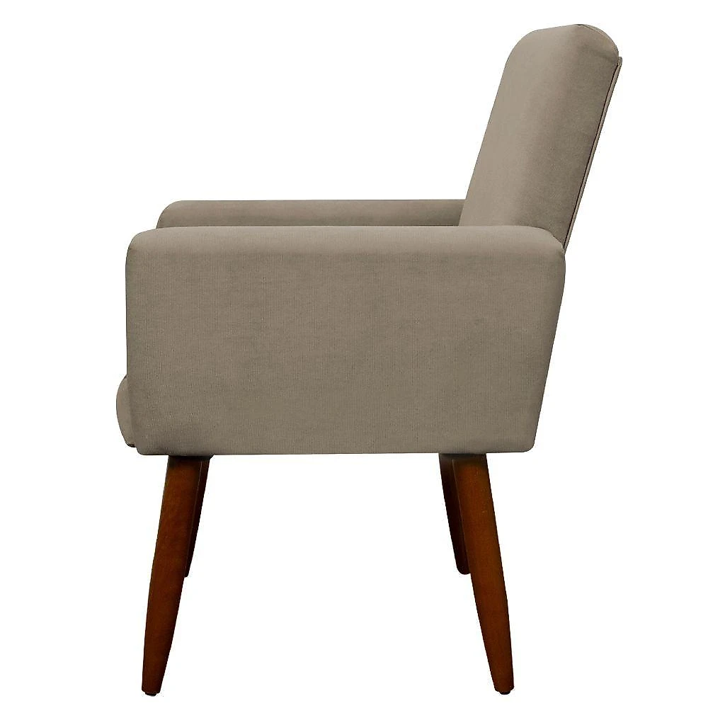 Poltrona Decorativa Para Sala E Quarto Nina Suede Herrero Cor:cappuccino