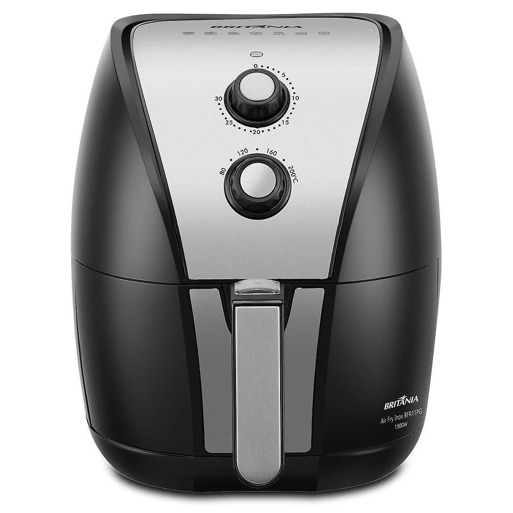 Air Fryer Britânia 4,4L Inox 1500W BFR11PG 220V