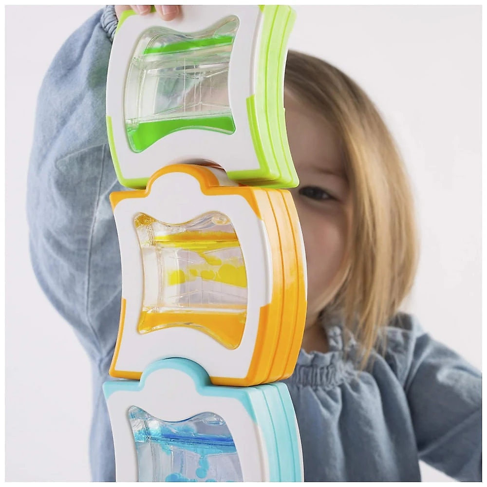 Blocos Magnéticos Guidecraft Grippies Waves Multicolorido 20 Peças Visual STEM G8323