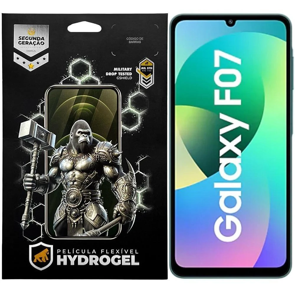 Película de Proteção para Celular Gshield Samsung Galaxy F07 com Tecnologia Hydrogel Gamer Fosca