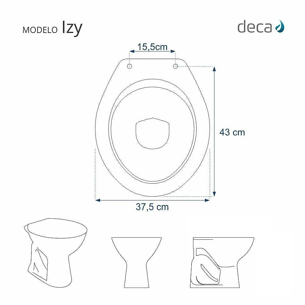 Tampa De Vaso Sanitario Almofadada Izy Creme Para Bacia Deca