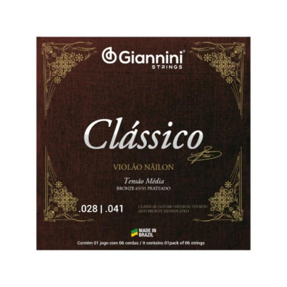 Encordoamento para Violão GENWPM Tensão Média Bronze Giannini