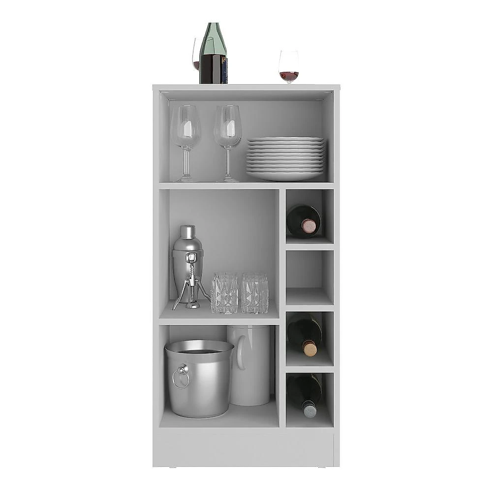 Miniatura Bancada Balcão/Mesa de Cozinha com Adega Multimóveis MP2144 Branco