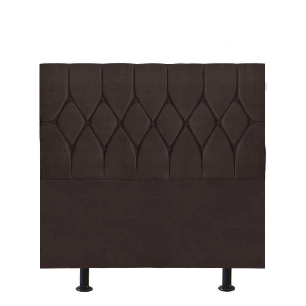 Cabeceira Estofada Cama Box Solteiro 100cm Istambul Corino Marrom- Mabe Magazine