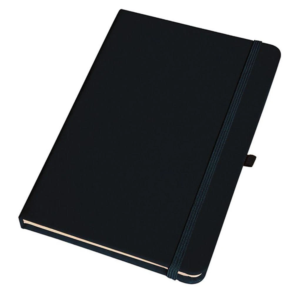 Sketchbook OEM Caderno de Anotações Tipo Moleskine Capa Dura Emborrachada 14x21 80 Folhas Preto