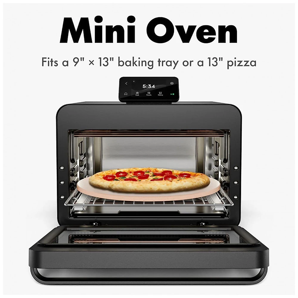 Forno Elétrico Inteligente CHEF iQ MiniOven, Combo de Forno Tostador e Air Fryer, 11 em 1, Capacidade de 25 Qt, Cozimento Rápido com Controles na Tela Forno Elétrico Inteligente CHEF iQ MiniOven, Combo de Forno Tostador e Air Fryer, 11 em 1, Capacidade de 25 Qt, Cozimento Rápido com Controles