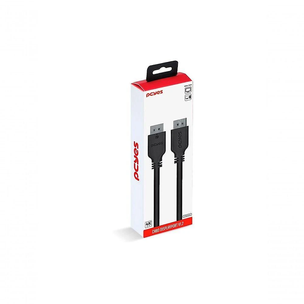 Cabo Displayport PDPM-2 2 METROS V1.2 com Resolução 4K 60 HZ e Áudio 7.1 Virtual Pcyes
