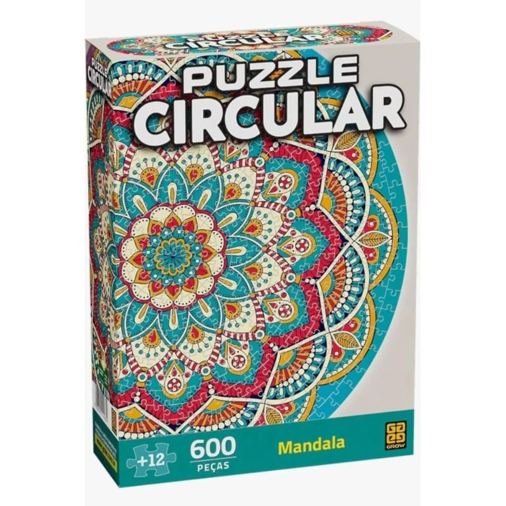 Quebra-cabeça circular - 600 peças - Mandala
