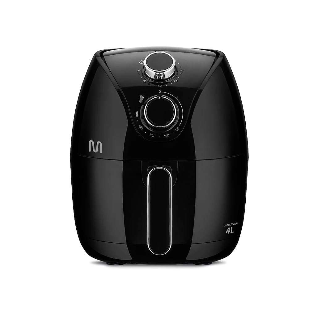 Fritadeira elétrica air fryer 4 litros 1500w 127v preta multi - go201out [reembalado] preto