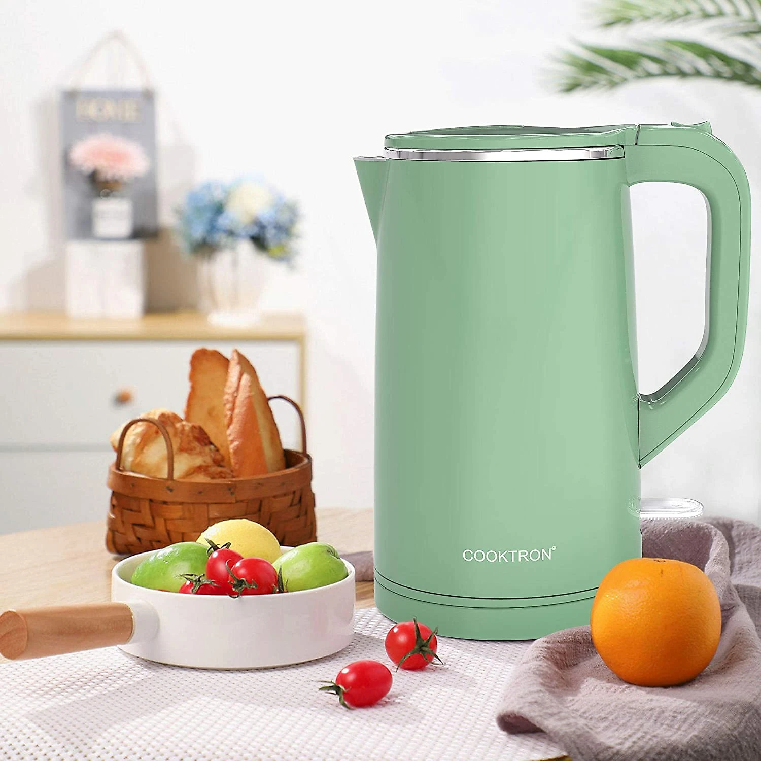 COOKTRON Chaleira Elétrica 17L com Desligamento Automático e P roteção de Fervura 110V1500W Verde