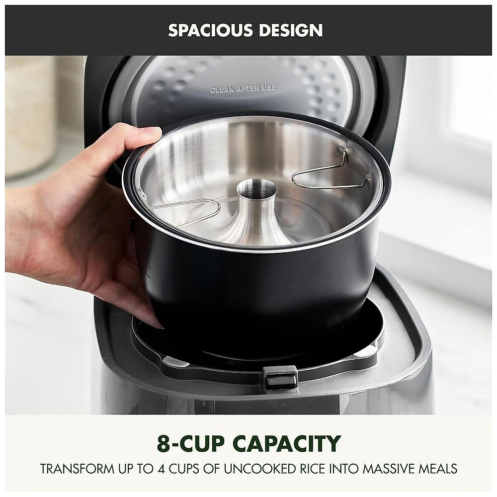 Panela de Arroz GreenPan com Redução de Carboidratos, Tecnologia de Lógica Fuzzy, 10 Programas, 4 Copos de Arroz Cru, Ajuste Automático de Tempo e