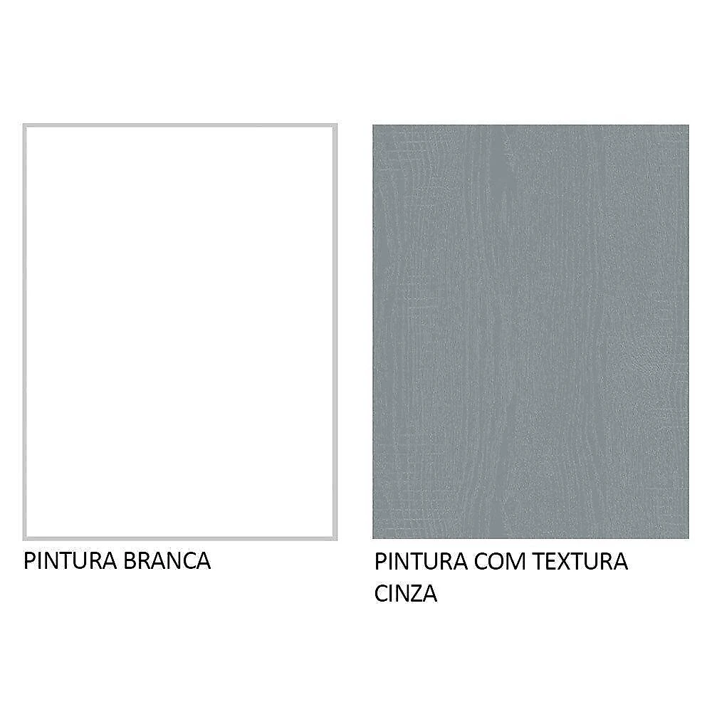 Armário aéreo multiuso 80cm 1 porta basculante branco/cinza agata madesa