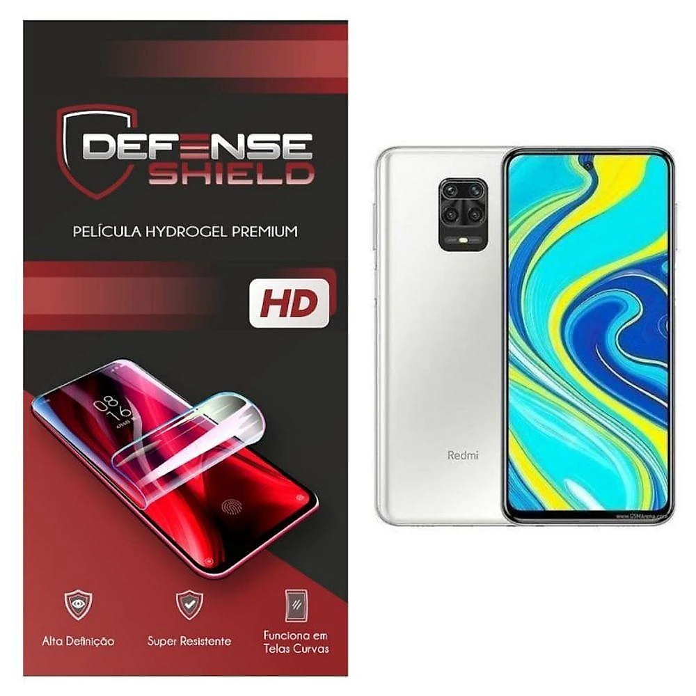Pelicula Hydrogel Premium Para Xiaomi Redmi Note 9s Proteção Frontal + Verso Defense Shield