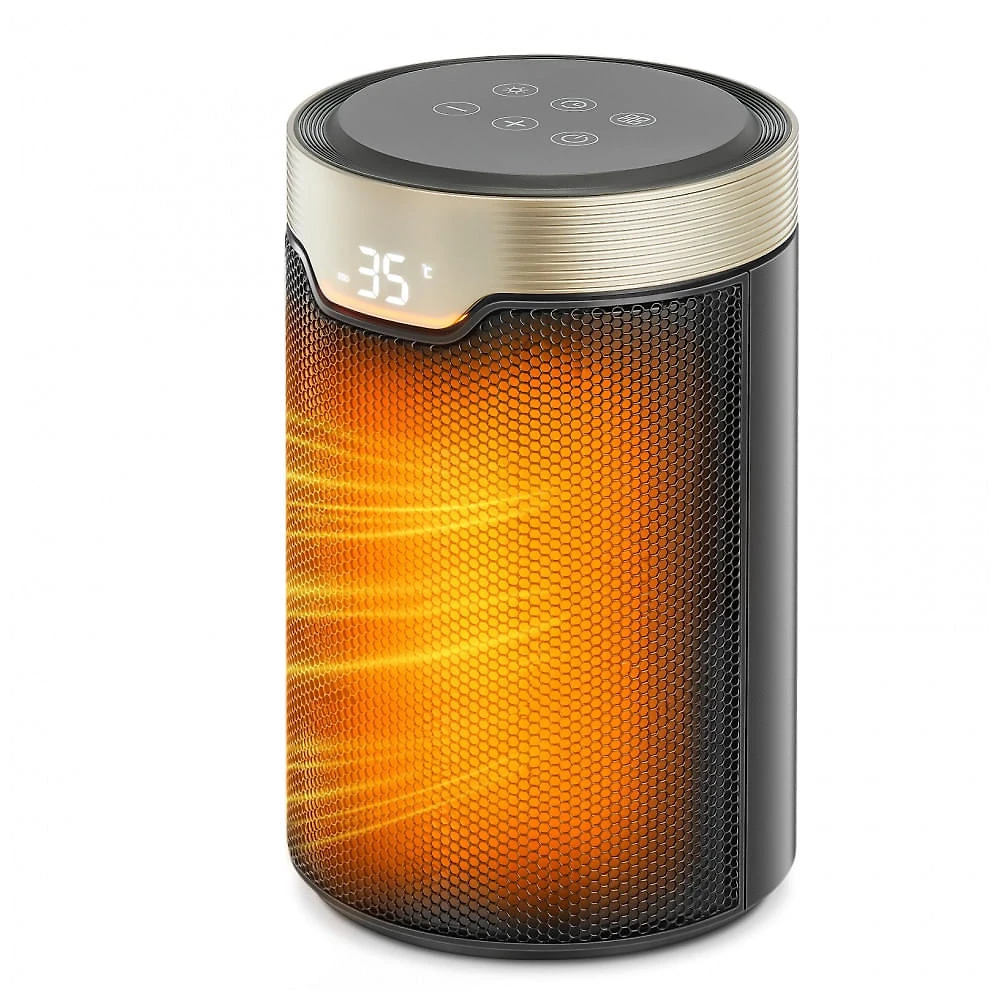 Aquecedor Ceramico Portatil FOHERE DH-QN37 PTC 1500W 5 Modos Timer 24h Funcao Memoria Touch ETL 120V