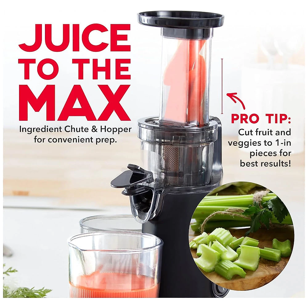 Centrifuga de Frutas com Copo Medidor e Livro de Receitas, 110V 130W, DASH, Preto