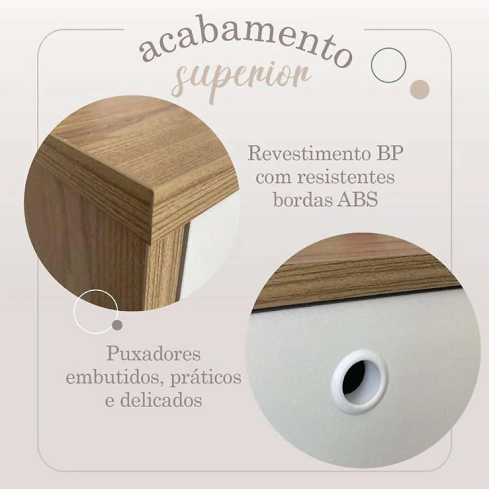 Kit 3 Peças 1 Escrivaninha em L Gold 1 Balcão Lugano 1 Gaveteiro Day Escritório Completo 3 Peças 1 Escrivaninha em L Gold 1 Balcão Lugano 1 Gaveteiro Day Artany Olmo/Branco