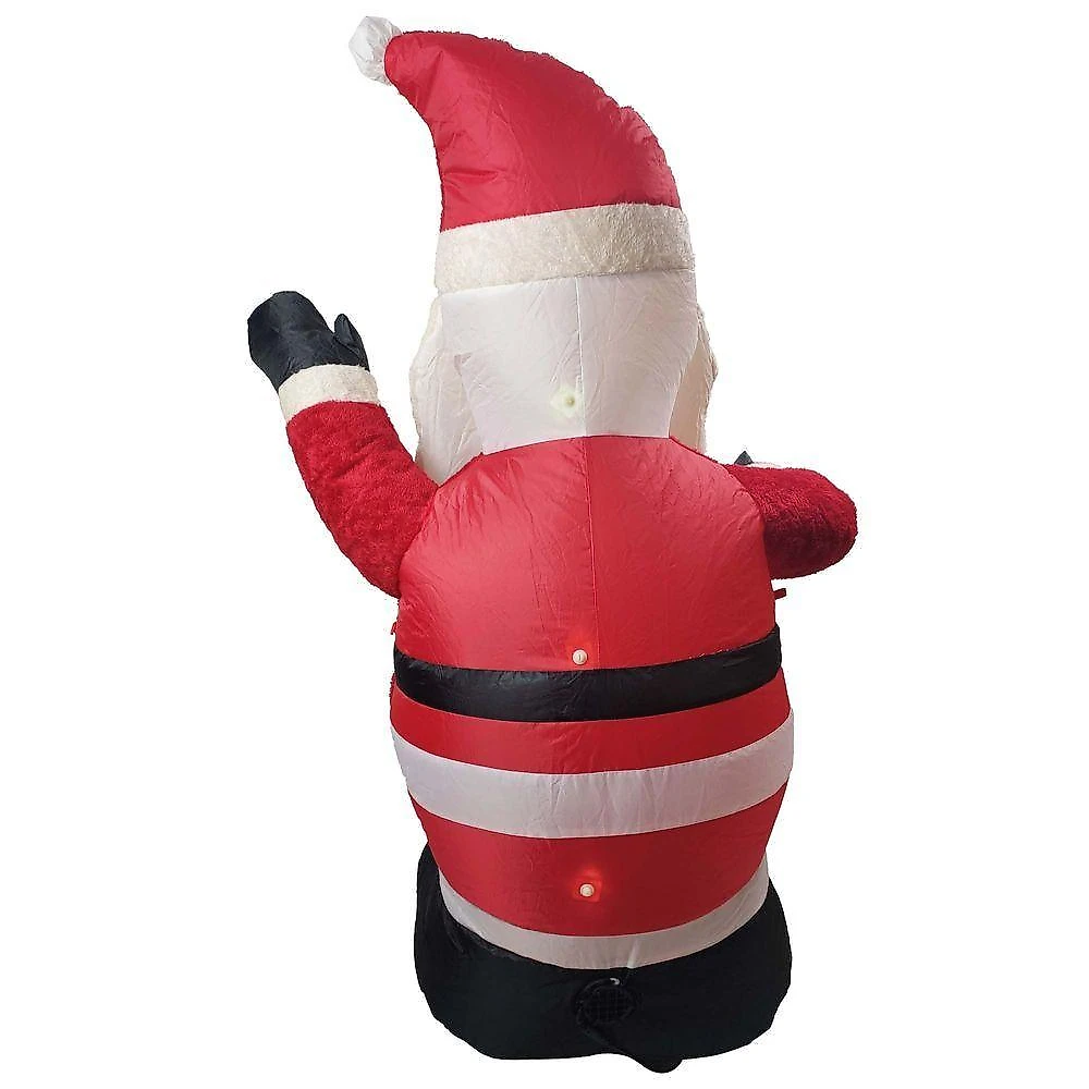 Papai Noel Inflável Veludo Iluminado Enfeite Natal Natalino Grande Inflador Embutido Decoração Loja