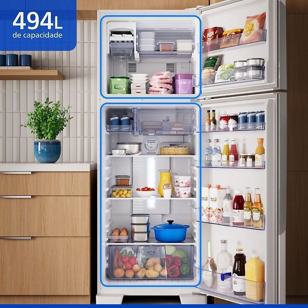 Geladeira Panasonic Intuitive+ NR-BT71 Frost Free Inverter 494L Branca 220V