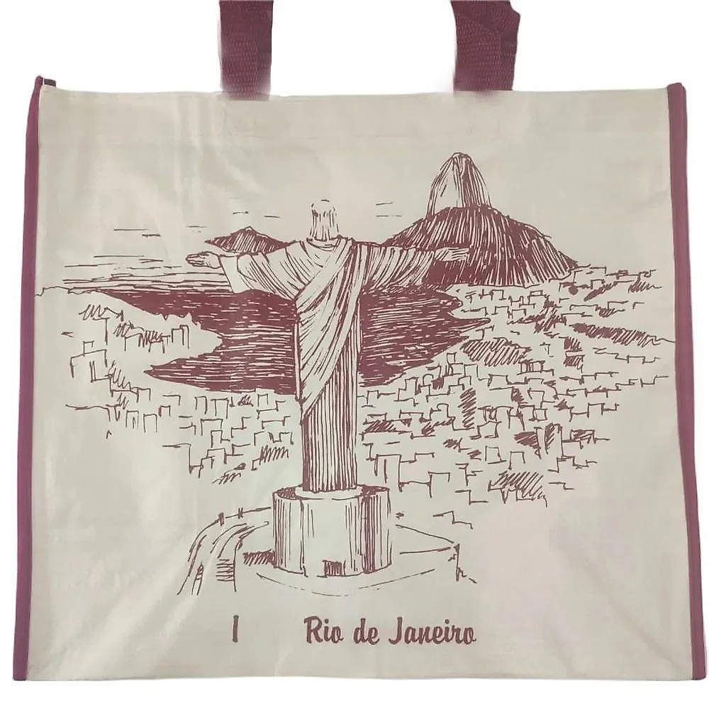 Bolsa Ecologica Sacola Reutilizavel Kit 5 Unidades Compras Mercado Pratica Resistente Alça Dobravel