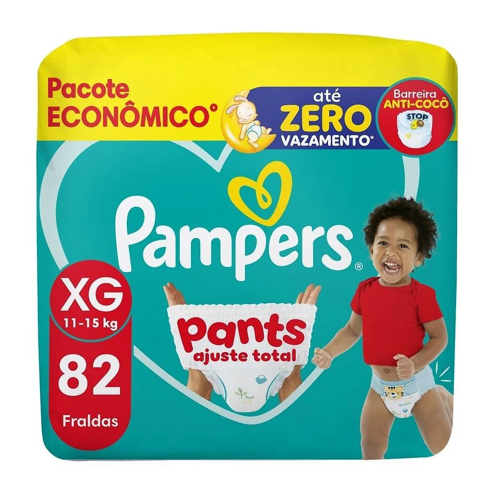 Fralda Pampers Pants Ajuste Total Xg 82 Unidades