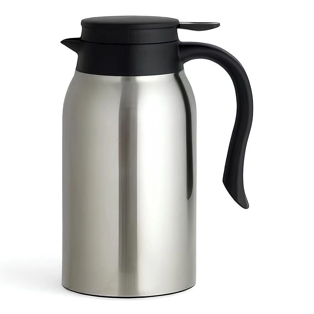 Garrafa Térmica Inox Escovado 800ml Preta Cafés e Chás Isolamento Térmico Aço Inox Mood 800ML