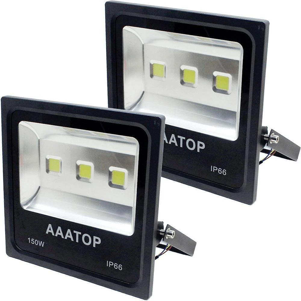Kit 6 Refletor LED Modelo Jardim com Proteção IP66 150W para Área Externa Branco