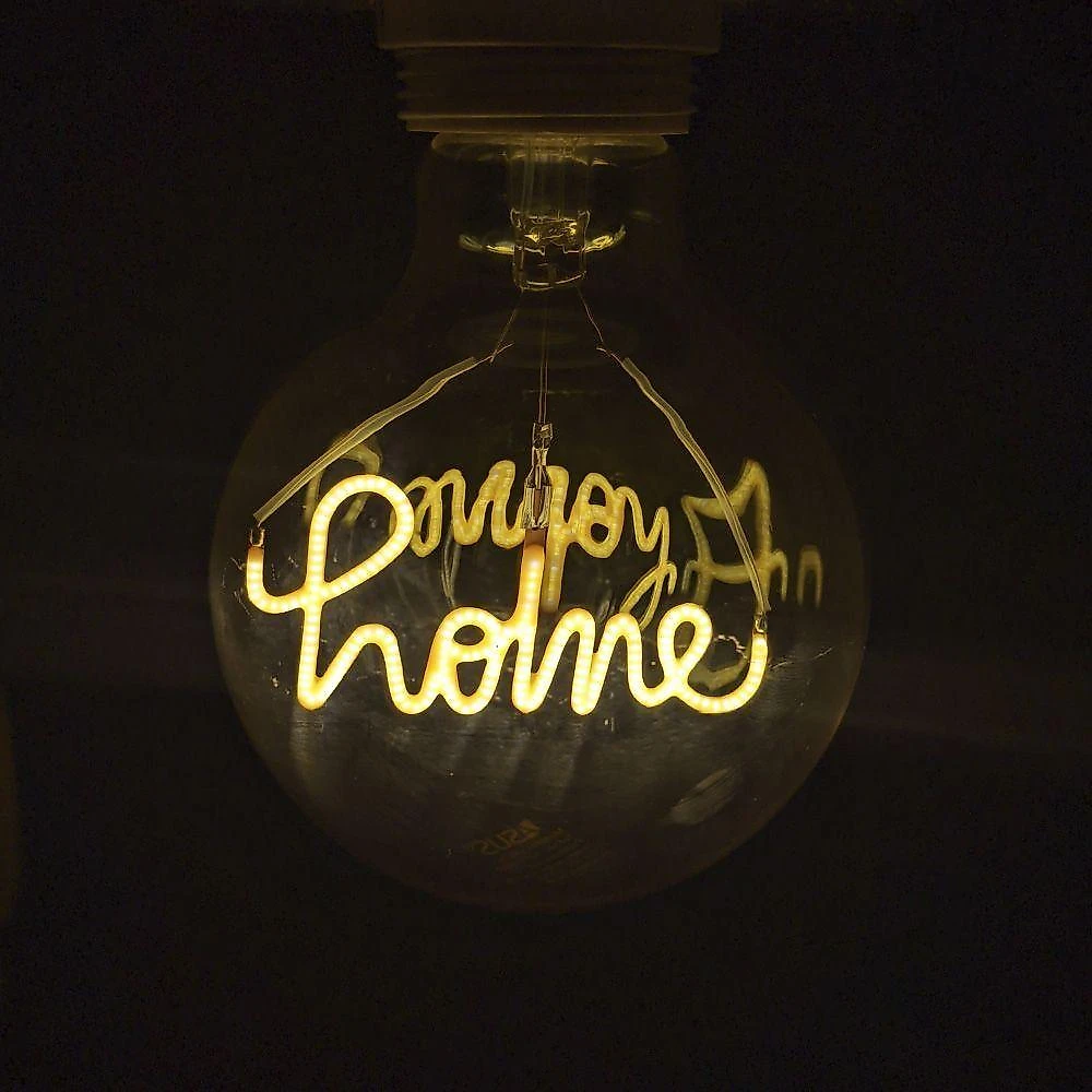 Lampada Led Vintage Mensagem 4W Home Branco Quente 110V
