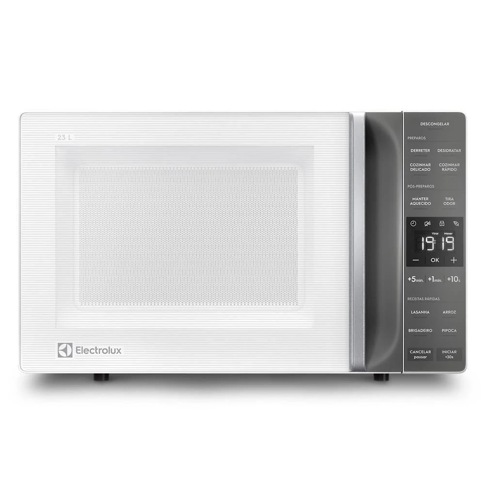 Micro-ondas Bancada Electrolux ME23B 23L com Funções Automáticas Branco e Cinza 110V
