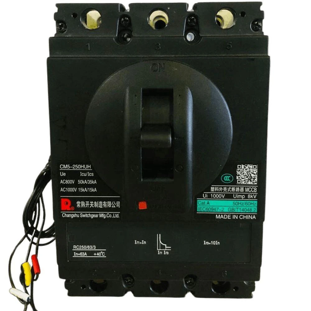 Disjuntor Caixa Moldada Tripolar CM5-250HUH-3-3-01 50kA 800Vca Inox Changshu 32A