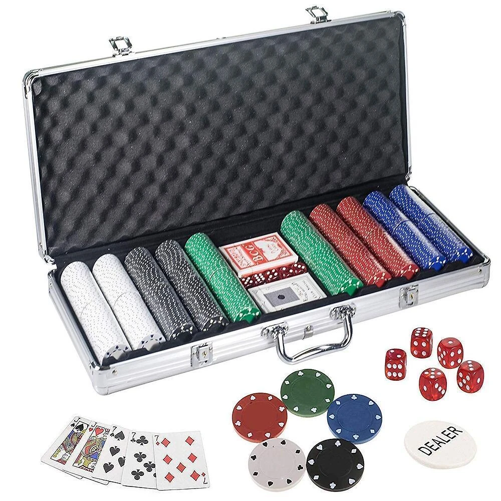 Miniatura Kit Poker Profissional Maleta 500 Fichas Oficiais Baralho