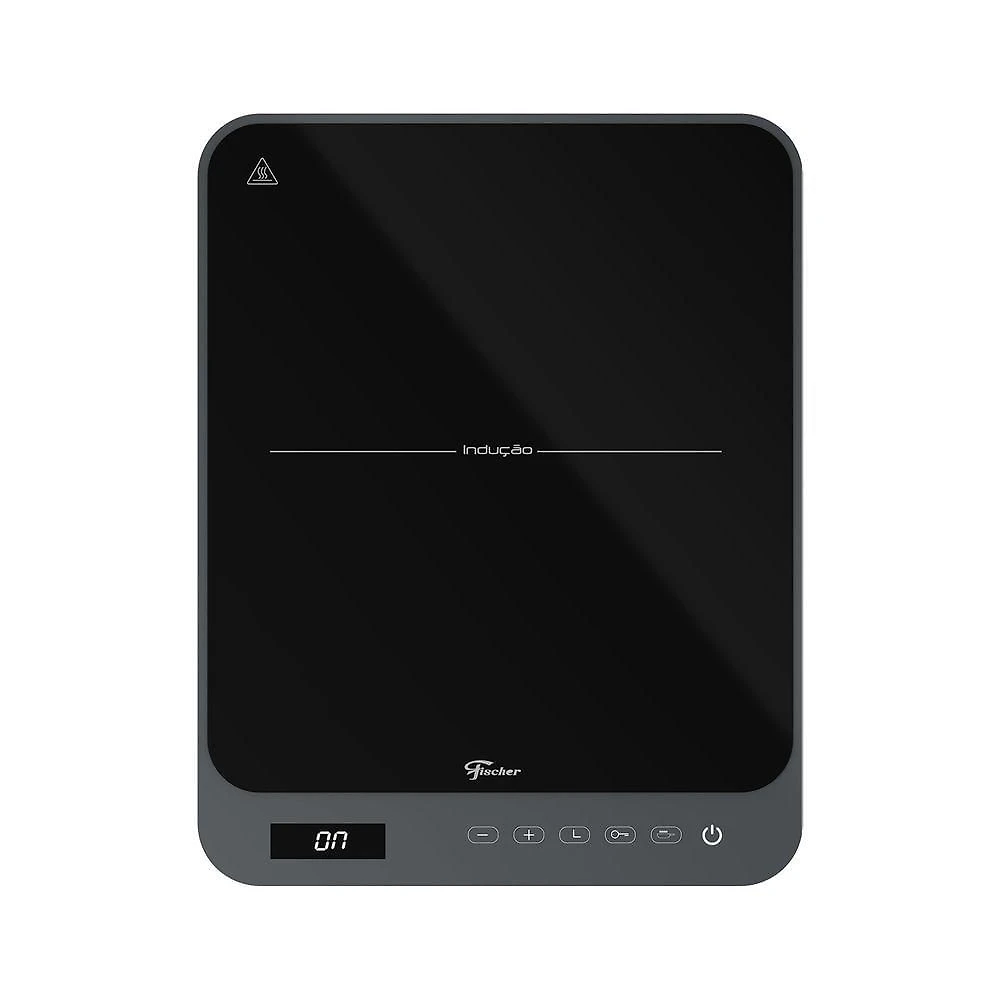 Cooktop de Indução Fischer Eiger 1 Boca Vitrocerâmico Portátil Touch Screen Preto Bivolt