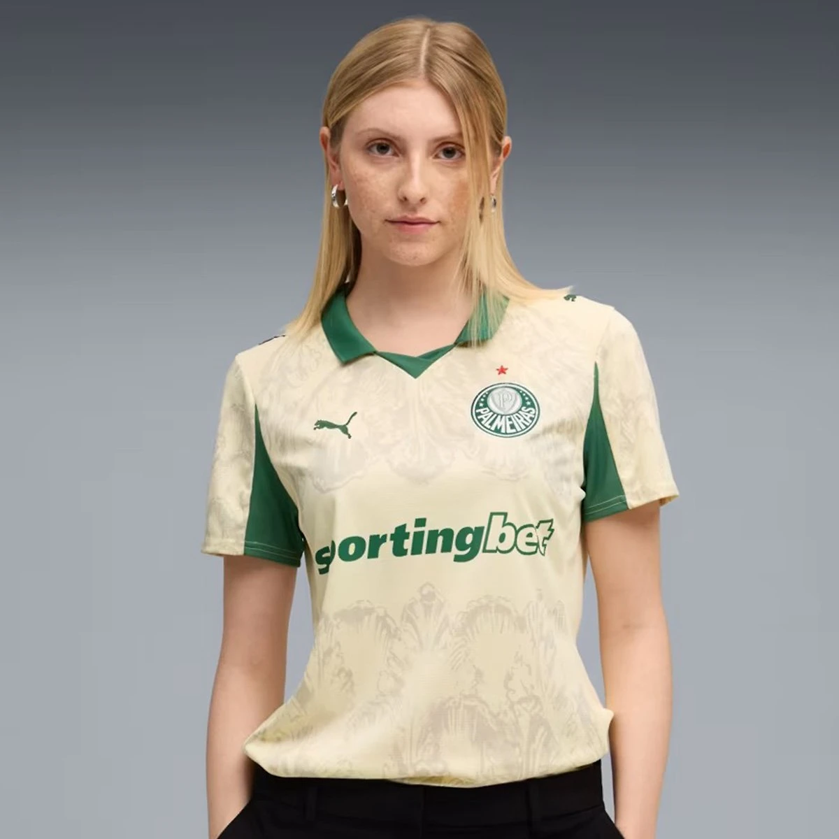 Miniatura Camisa Palmeiras KidSuper Torcedor Puma Feminina Off White - EP